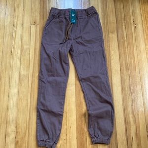 Brown cargo style joggers